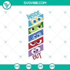 Unique Inside Out Faces SVG PNG design, showing different emotions on faces, ideal for digital projects and crafts.