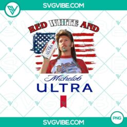 Joe Dirt inspired 4th of July themed Red White And Michelob Ultra Beer PNG digital download for Independence Day celebrations.