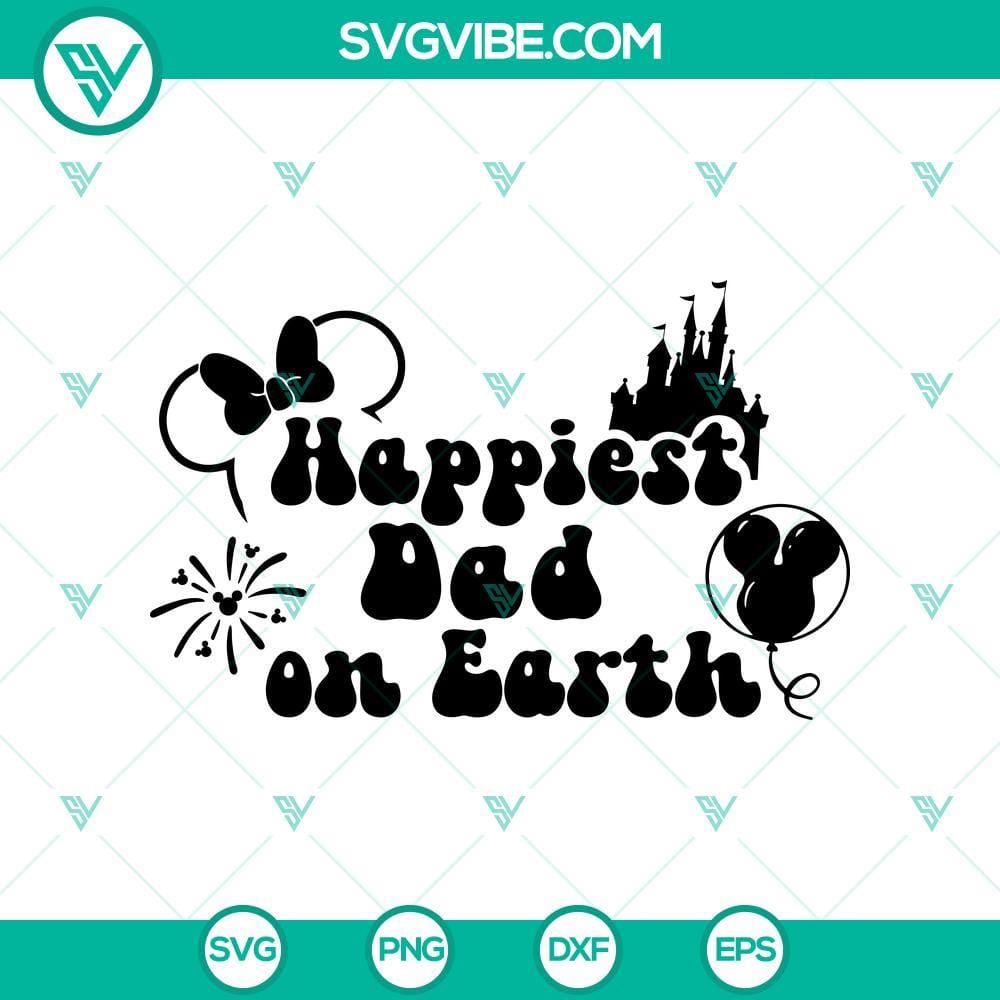 Joyful Disney Dad SVG, Happy Father's Day Disney Design Happy Father's Day Disney design featuring a joyful Disney Dad in an SVG format, perfect for celebrating dad with a touch of magic.