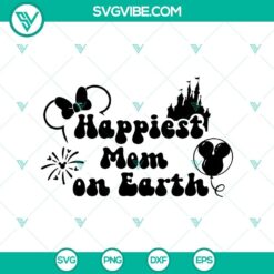 Joyful Disney Mom SVG perfect for Mother's Day. Features cute Disney elements & cheerful design. Great for crafting.