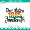 Juneteenth 1865 historical celebration embroidery design file for Black History events.