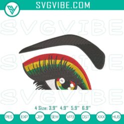 Juneteenth eyelash embroidery pattern design machine file, ethnic African American celebration theme, digital artwork for DIY crafts.