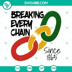 Juneteenth Freedom Chains SVG, Est. 1865, Black Heritage SVG