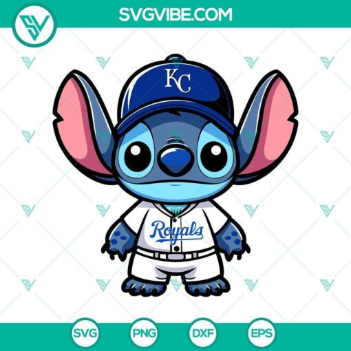 Kansas City Royals stitched baseball logo in SVG, PNG, DXF, and EPS formats for digital use.