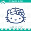 LA Dodgers Hello Kitty embroidery files, featuring a baseball-themed cartoon pattern for digital download.