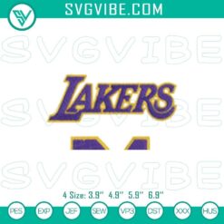 Lakers 24 Kobe Bryant embroidery pattern, digital stitch file depicting basketball legend Kobe Bryant. Ideal for sports enthusiasts.