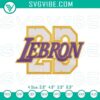 LeBron James No.23 Lakers NBA machine embroidery file with detailed embroidery pattern.