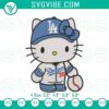 Los Angeles Dodgers Hello Kitty embroidery patterns featuring baseball and Sanrio design.
