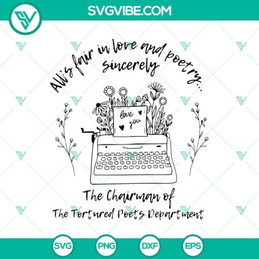 Taylor Swift album SVG kit with love and poetry motifs, ideal for crafting projects.