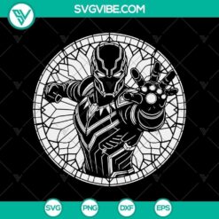 Black Panthers SVG in Marvel-themed stained glass design, perfect for digital crafting projects.