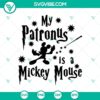 Mickey Mouse as Harry Potter SVG with Patronus, cute Disney wizard design for digital download.