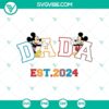 Mickey Mouse Dad 2024 SVG with Disney theme for Happy Father's Day celebration. Perfect for Father's Day crafts and projects.