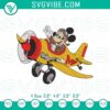 Mickey Mouse plane embroidery design, Disney travel pattern for machine, ideal for Disney fans.