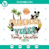 Mickey Mouse Summer Fun SVG with Disney 2024 Family Trip theme, perfect for vacation shirts and accessories.