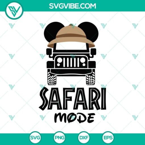Mickey Safari Truck & Animal Kingdom Vacation SVG design with fun safari theme, great for Disney fans.