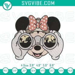 Minnie Mouse & Disney Safari embroidery designs, jungle adventure file for digital crafting projects