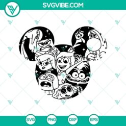Mouse Ears Inside Out 2 SVG featuring characters from Inside Out 2 - optimized SVG cut files for digital use.