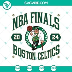 Boston Celtics 2024 SVG logo design featuring championship elements in SVG, PNG, EPS, and DXF formats.