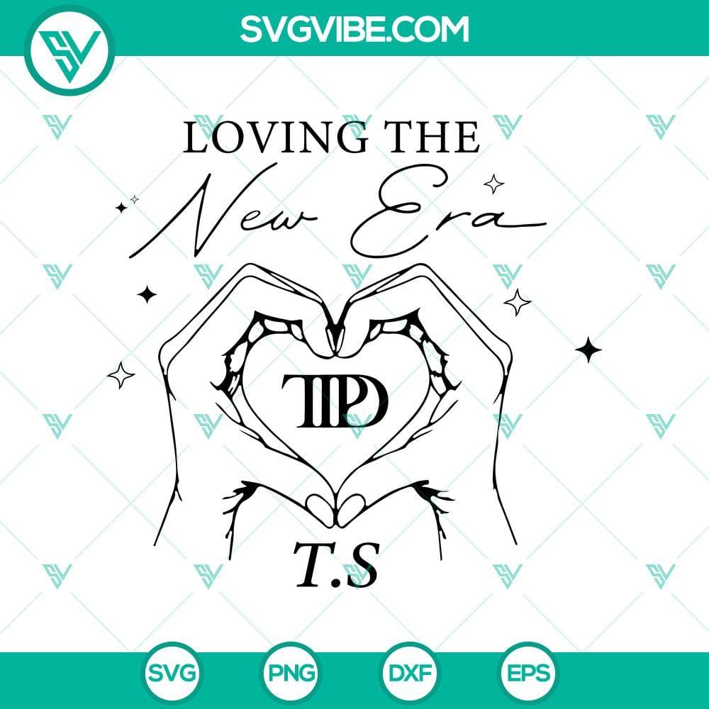 "New Era Taylor Swift & Tortured Poets 2024 SVG Love" Taylor Swift & Tortured Poets 2024 design SVG featuring love theme, ideal for digital product use.