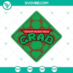 Ninja Turtles Grad Cap SVG, Teen Mutant Ninja SVG PNG for Cricut, featuring iconic turtle characters in graduation caps. Ideal for DIY projects.
