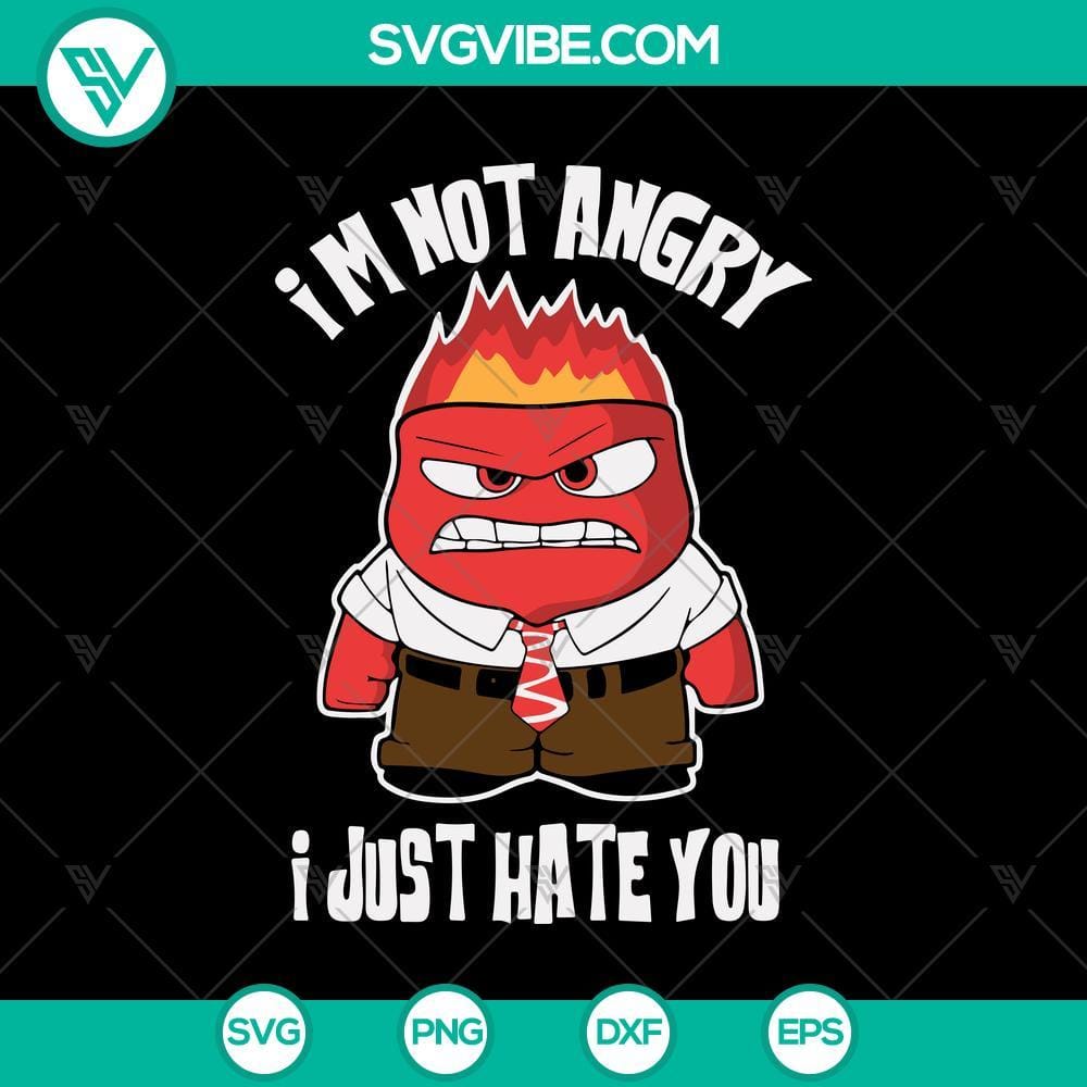 "Not Mad, Just Dislike You SVG, Humorous Inner Rage SVG" Humorous "Not Mad, Just Dislike You" SVG design with inner rage concept, perfect for digital use.