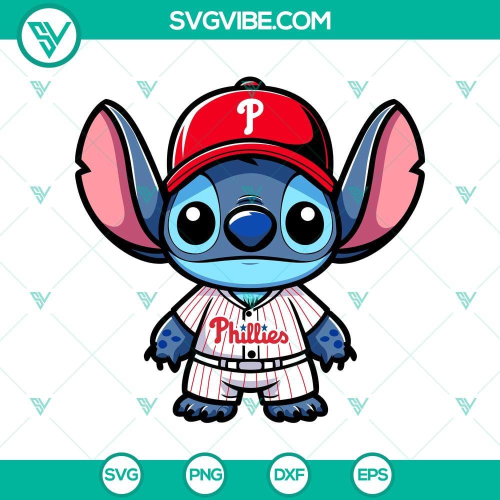 Philadelphia Phillies Baseball Stitch SVG PNG DXF EPS Philadelphia Phillies baseball stitch design SVG PNG DXF EPS file for crafting.