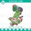 Phillies mascot Phillie Phanatic embroidery file featuring MLB team logo stitch design, ideal for baseball fans.