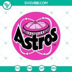 Pink Houston Astros logo SVG file, perfect for sports fans and craft projects.