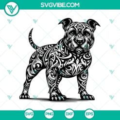 Pit bull dog mandala design in SVG format, pitbull vector graphic perfect for digital projects.
