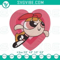 Powerpuff Girls Blossom Embroidery Patterns featuring the classic cartoon character, ideal for crafts and DIY projects.