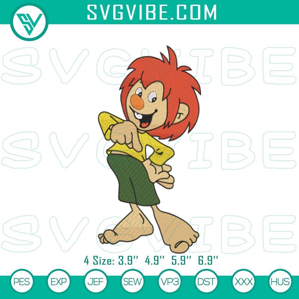 Pumuckl and Ellis Kaut Embroidered Pattern Files Pumuckl and Ellis Kaut embroidered patterns, German cartoon character digital files for crafts and embroidery projects.