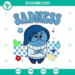 Inside Out 2 Sadness SVG PNG design featuring a unique depiction of Sadness character, perfect for digital projects.