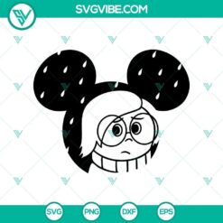 Sadness SVG design for Inside Out 2 Disney Mouse Ears, featuring a cute and unique cartoon character illustration.