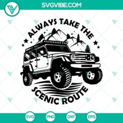 Scenic Route Adventure 4x4 Off-Road Camping Travel SVG