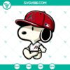 Snoopy Diamondbacks baseball design in various vector file formats SVG, PNG, DXF, EPS for crafting.