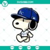 Snoopy Kansas City Royals baseball design in SVG, PNG, DXF, and EPS file formats for MLB fans.