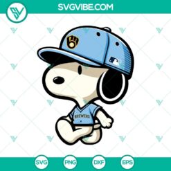 Snoopy Milwaukee Brewers MLB logo in SVG, PNG, DXF, and EPS formats for digital use.