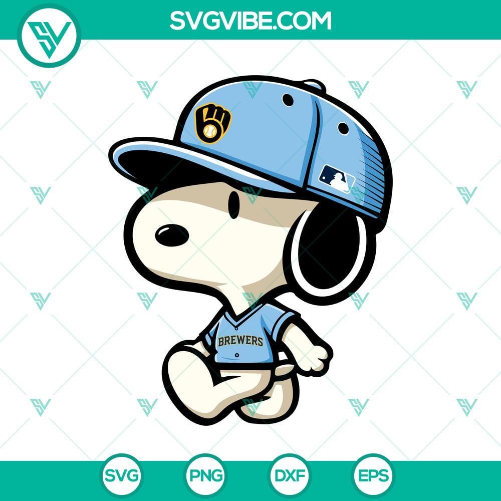 Snoopy Milwaukee Brewers MLB SVG PNG DXF EPS Graphic Snoopy Milwaukee Brewers MLB logo in SVG, PNG, DXF, and EPS formats for digital use.