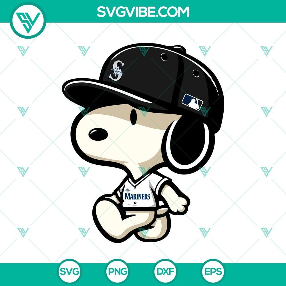 Snoopy Seattle Mariners MLB SVG PNG DXF EPS Files Snoopy Seattle Mariners SVG PNG DXF EPS files for MLB fans.