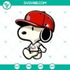 Snoopy St. Louis Cardinals MLB vector files for crafts and design projects in SVG, PNG, DXF, and EPS formats highly detailed and customizable.