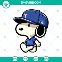 Snoopy Texas Rangers MLB baseball team logo design in SVG PNG DXF EPS Vector format for sports fans.
