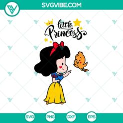 Charming Snow White Chibi Princess Disney SVG design for crafting projects.