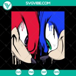 Sonic & Knuckles SVG PNG Silhouette Clip Art featuring characters Sonic and Knuckles in digital form for design projects and crafts.