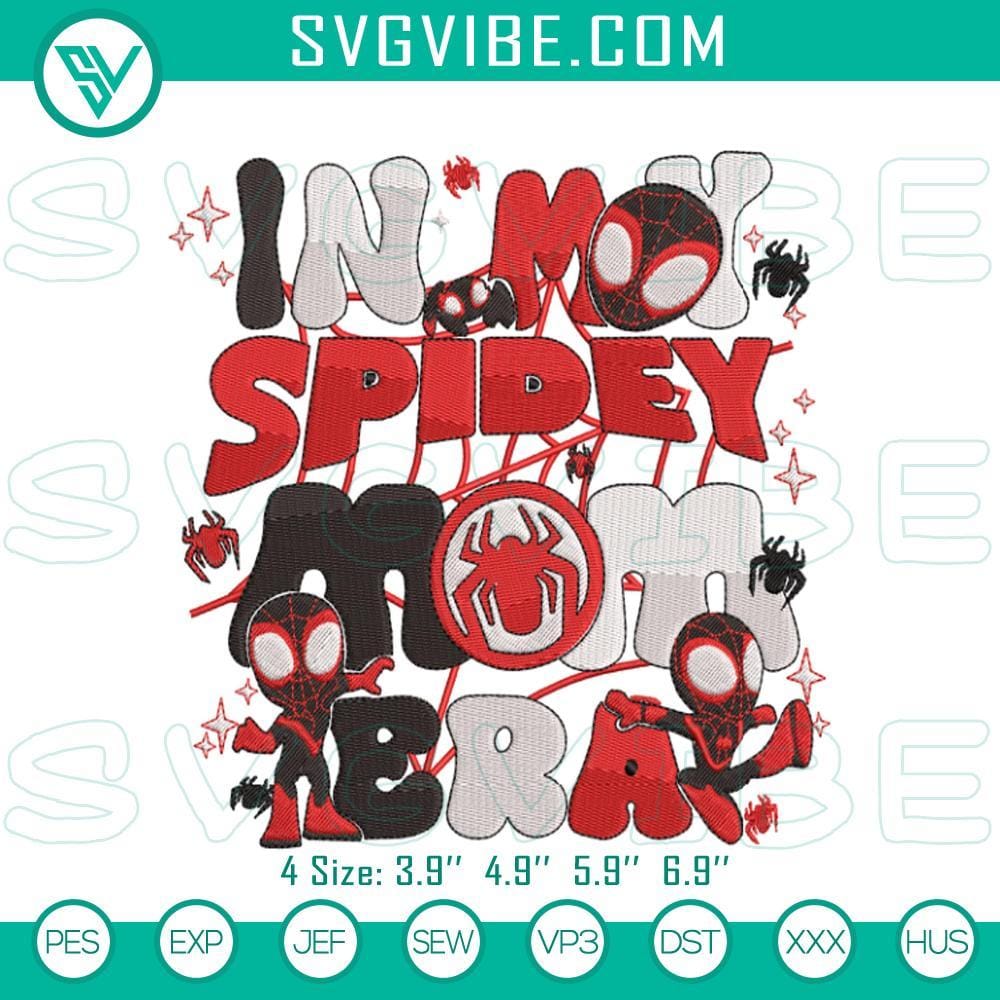 Spidey Mom Era, Miles Morales Mother Embroidery Pattern Spidey Mom Miles Morales embroidery pattern featuring superhero mother design. Ideal for stitching projects.