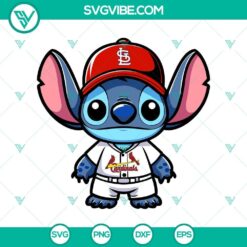 St Louis Cardinals baseball design SVG with stitching, PNG, DXF, and EPS formats for digital crafting projects.