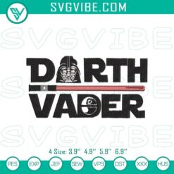 Darth Vader embroidery pattern for Star Wars fans, depicting the iconic Galactic Villain in a stitch file. Great for DIY projects.