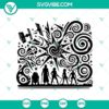 Star Wars themed mandala and silhouette characters SVG design for crafts and projects.