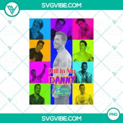 Still In My New Kids on the Block Era PNG featuring NKOTB's Danny Wood, nostalgic design, pop music memorabilia.