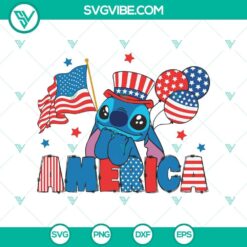 Stitch America SVG, Stitch 4th of July SVG, Independence Day SVG