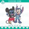 Disney Mickey Mouse and Stitch embroidery patterns, fun and colorful cartoon character designs for digital projects.